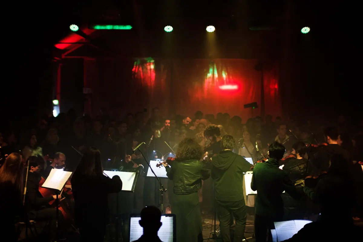 The orchestra playing to a full hall at the Festival of Young Artists 24