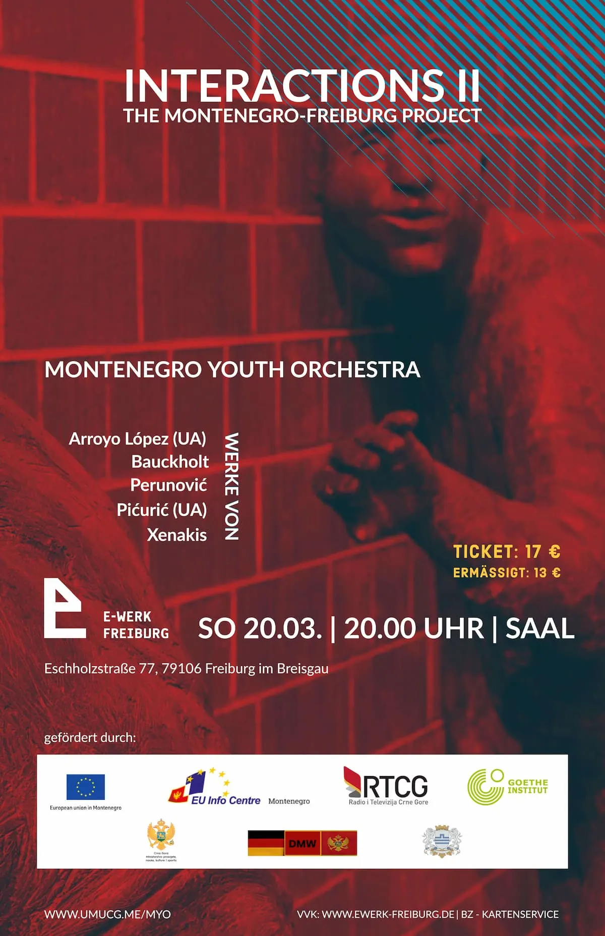 Plakat koncerta: Interactions II: The Montenegro-Freiburg Project